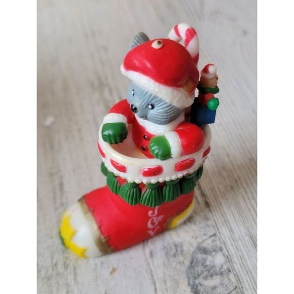 Joy mouse AS IS stocking candy cane ornament Xmas decor - Picture 1 of 6